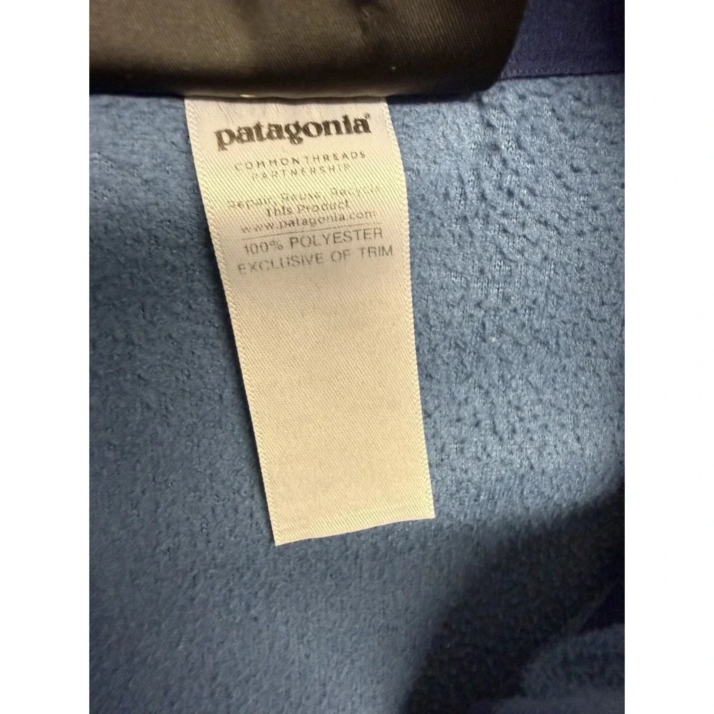 Patagonia Synchilla Quarter Zip Fleece Pullover Mens Blue Sweater. Sz S